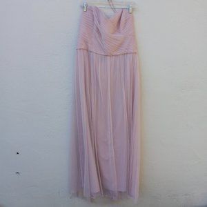 Amsale Strapless Pink Tulle/Chiffon Gown Size 20 Balletcore Barbiecore Princess